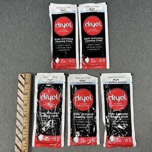 Dryel At-Home Dry Cleaner Cloths 5pk Steam Activated Sheets Delicates SEALED